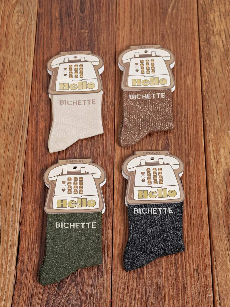 Chaussettes paillettes "Bichette"