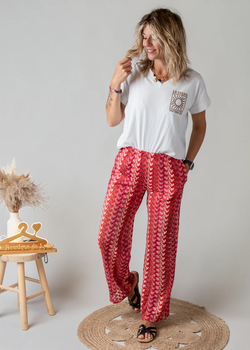Pantalon fluide en maille crochet - INÈS
