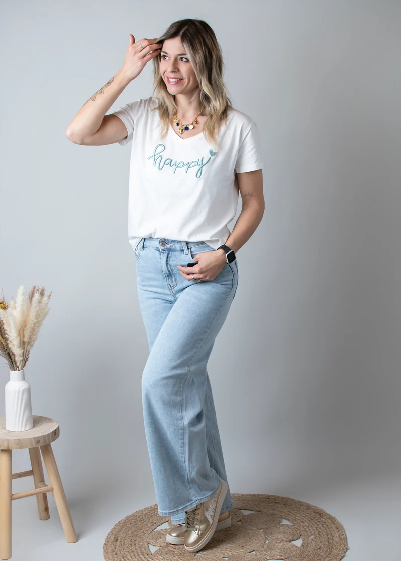 Jean wide leg bleu clair Warren