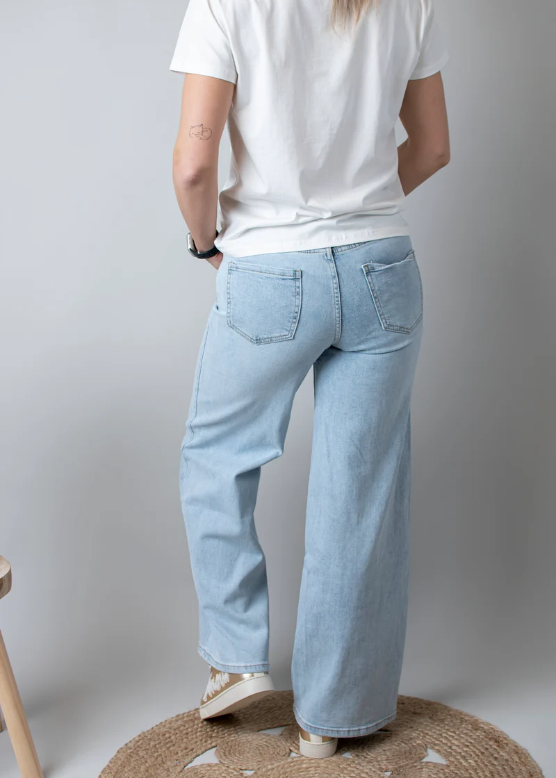 Jean wide leg bleu clair Warren