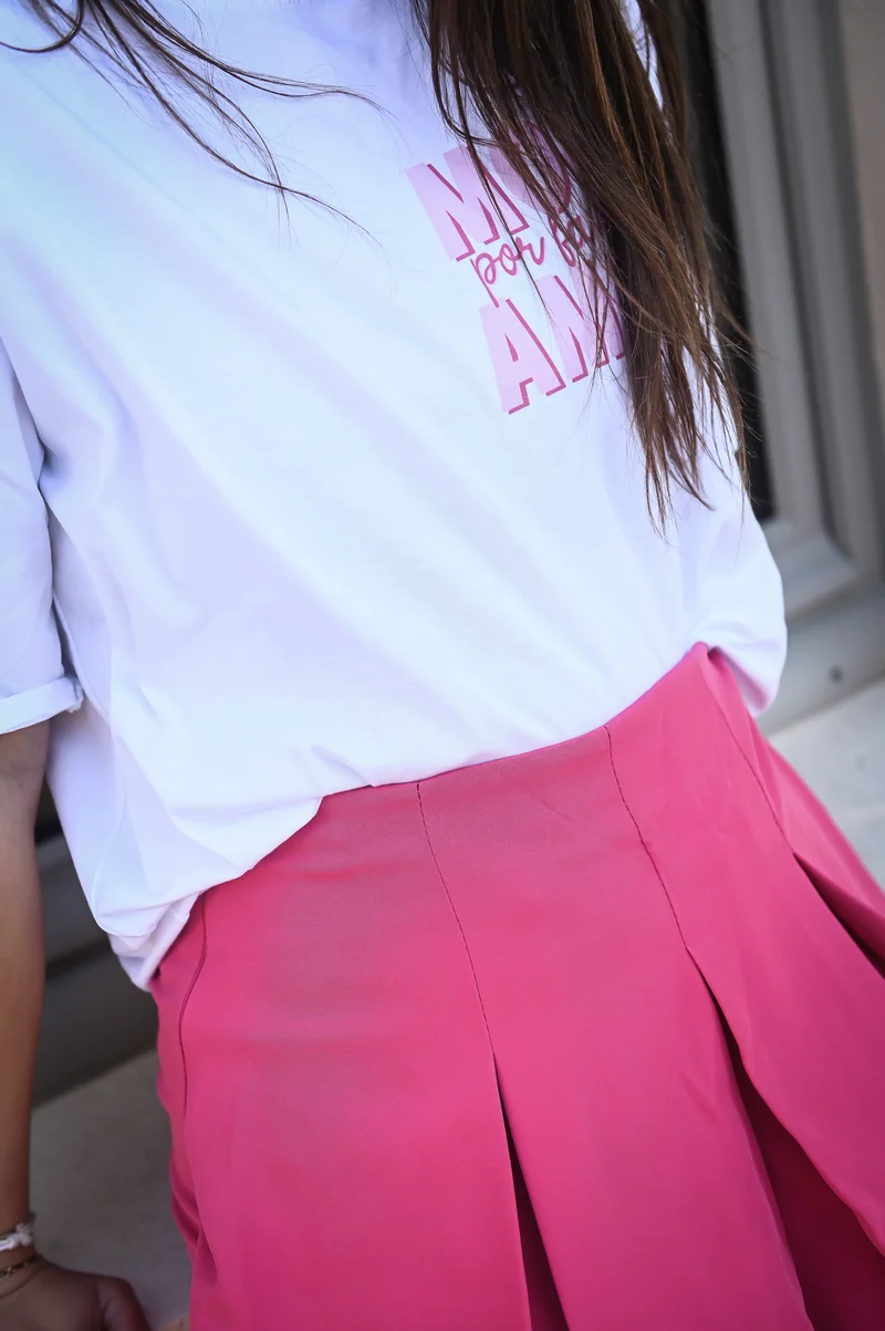 Jupe short fuchsia