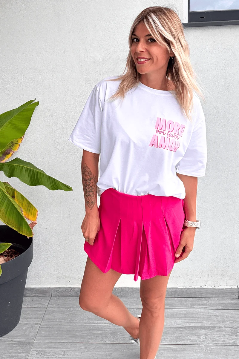Jupe short fuchsia
