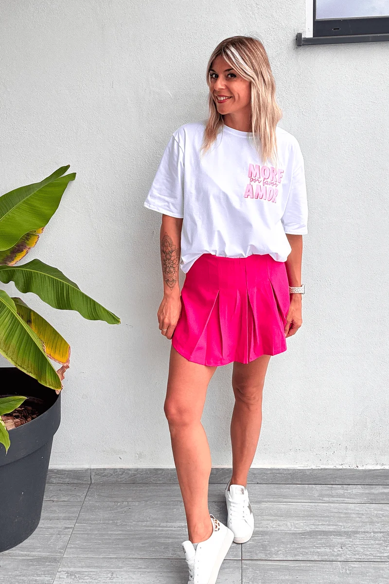 Jupe short fuchsia