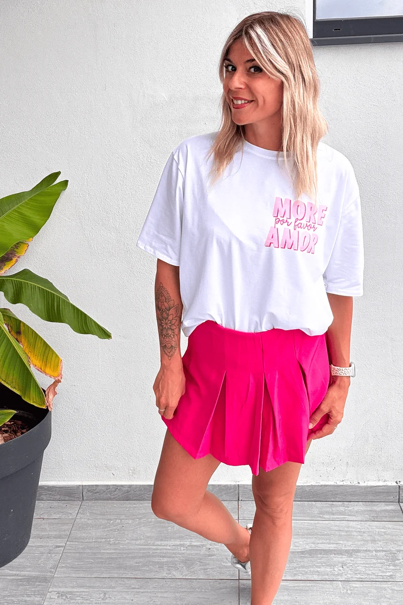 Jupe short fuchsia