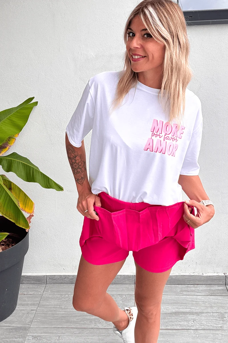 Jupe short fuchsia