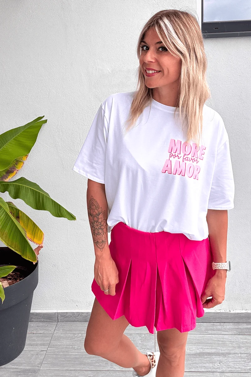 Jupe short fuchsia