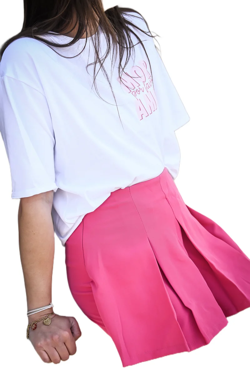 Jupe short fuchsia