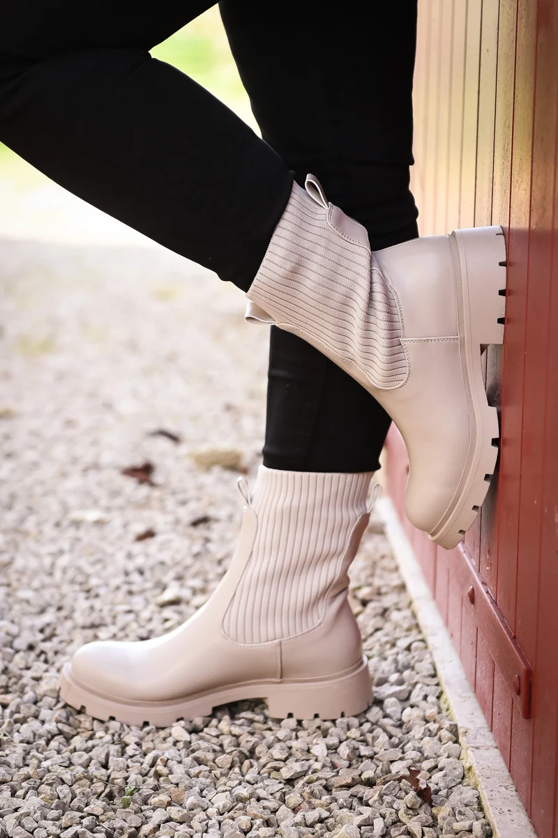 Bottines beige Leila