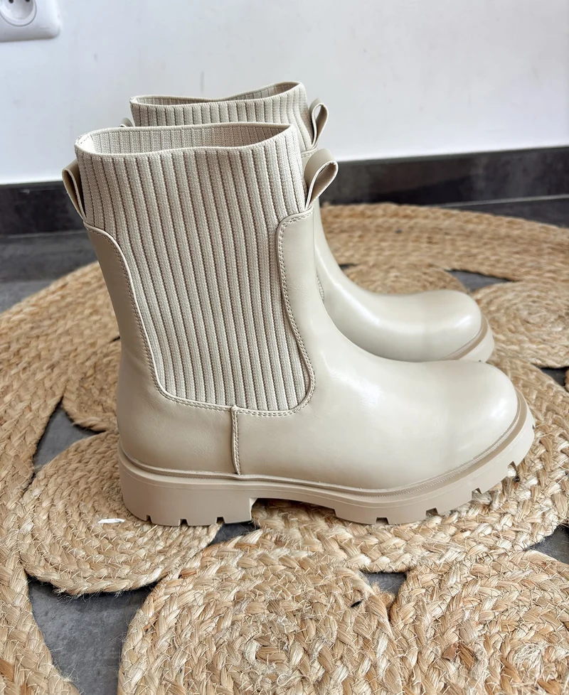 Bottines beige Leila