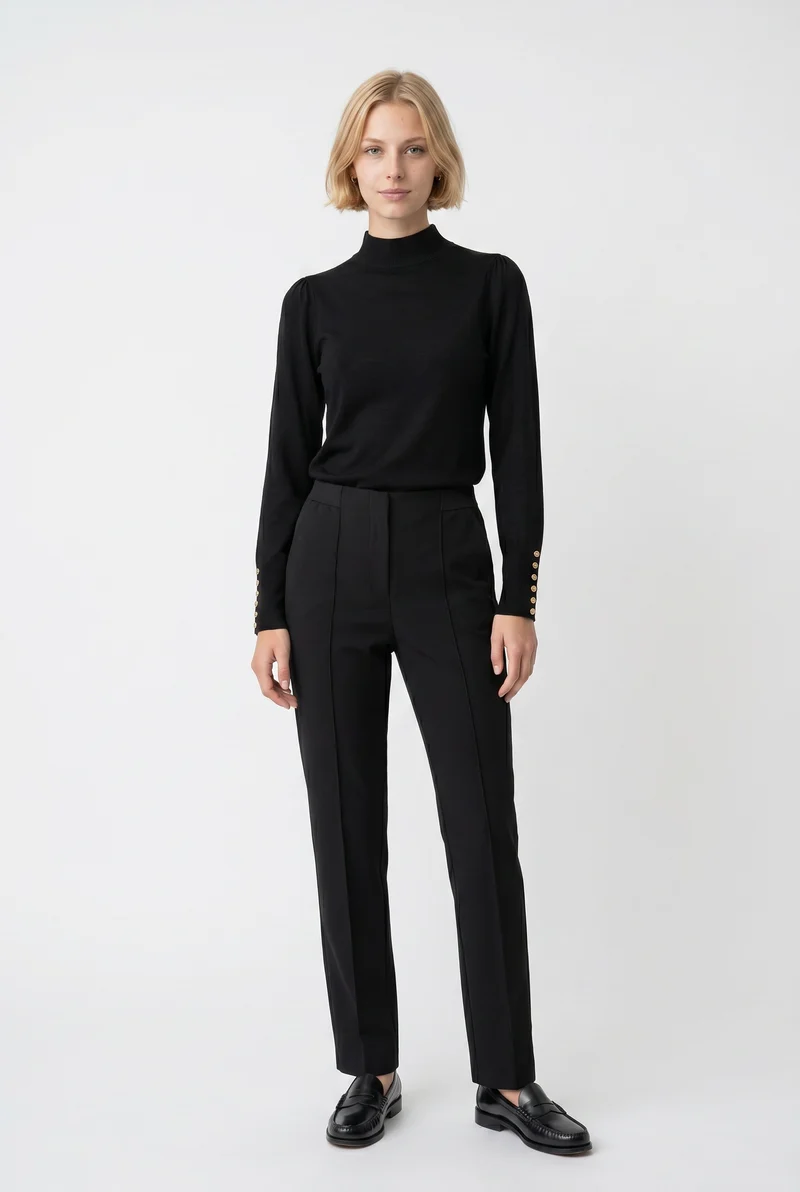 Pantalon à plis