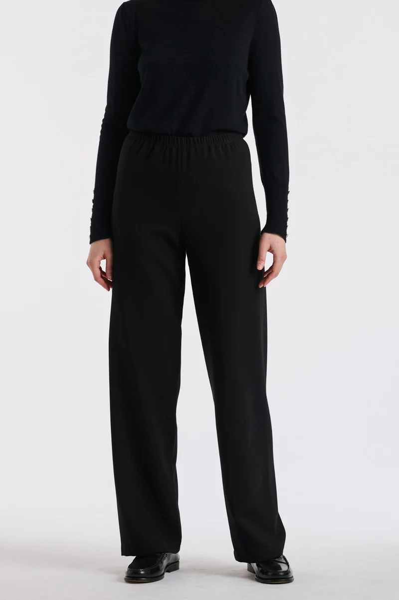Pantalon large élastiqué