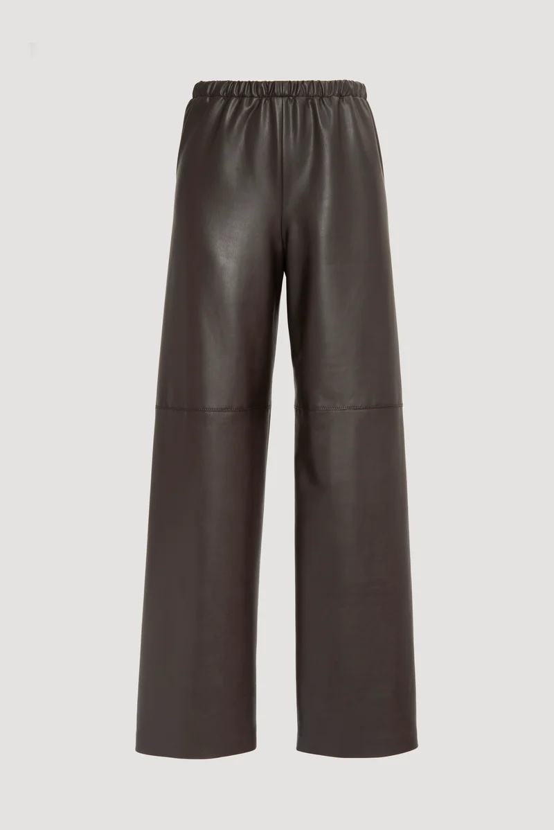 Pantalon large en éco-cuir