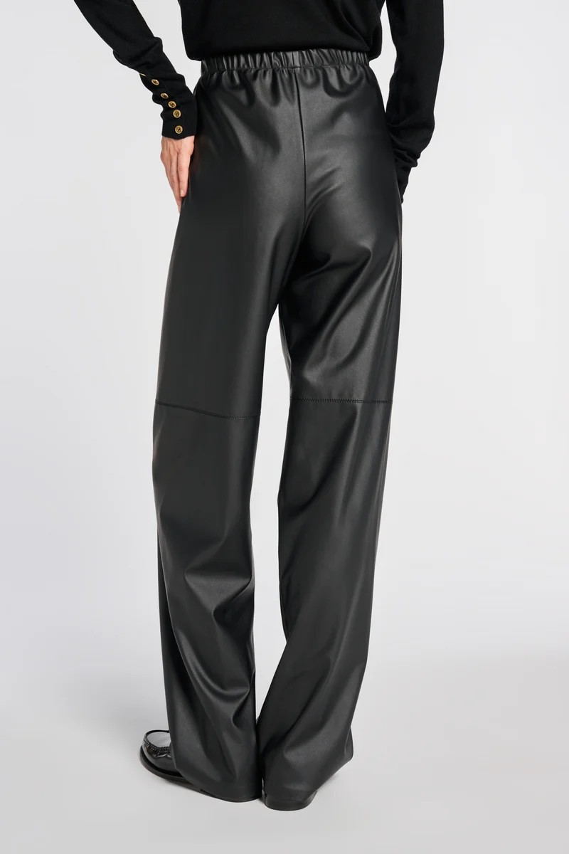 Pantalon large en éco-cuir