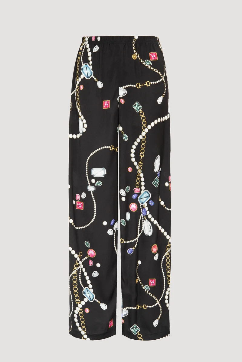 Pantalon élastiqué imprimé