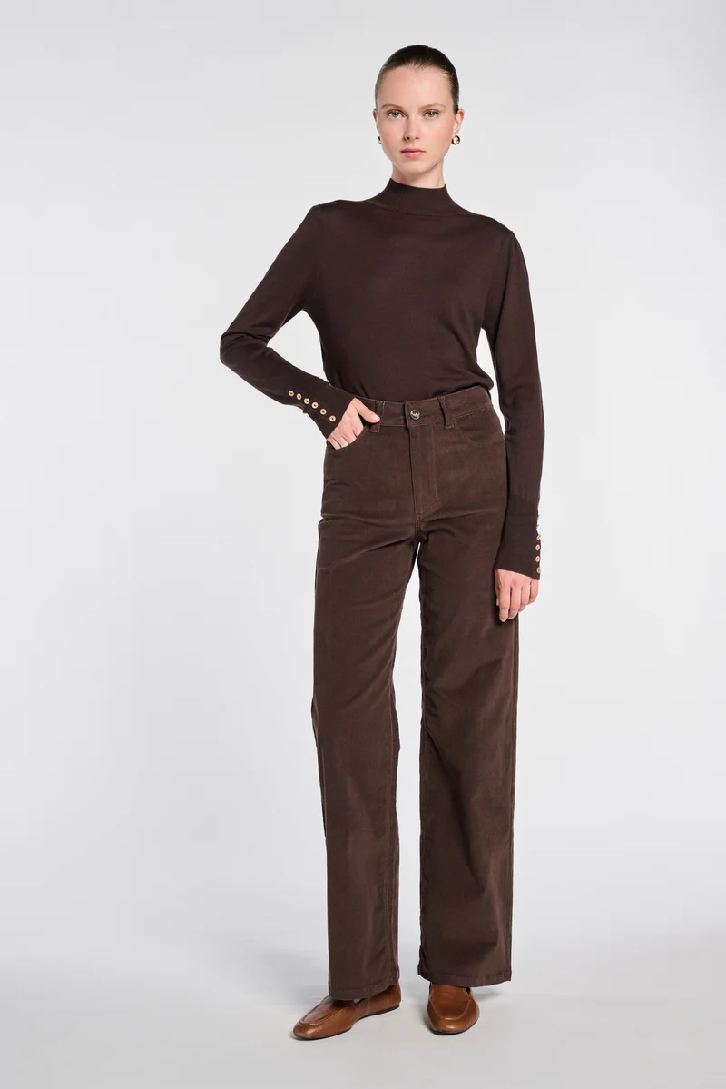 Jean large en velours