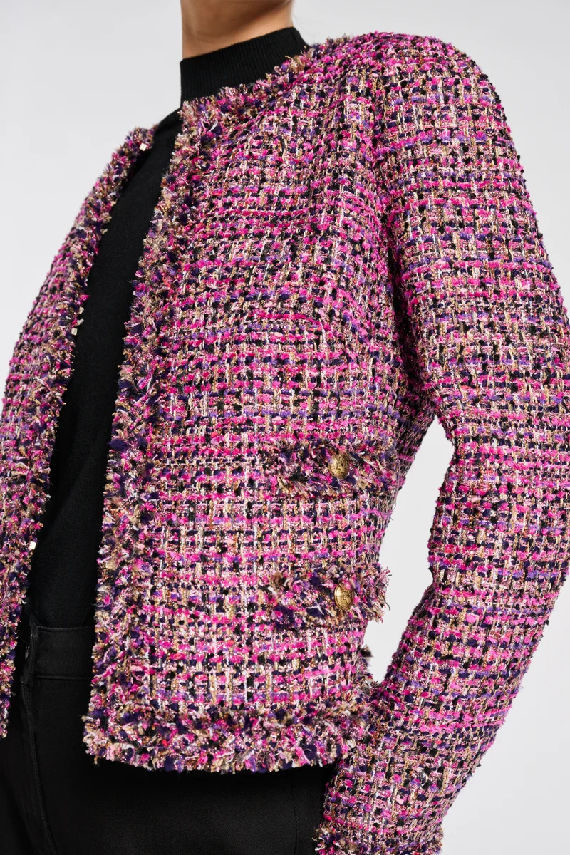 Veste en tweed irisée