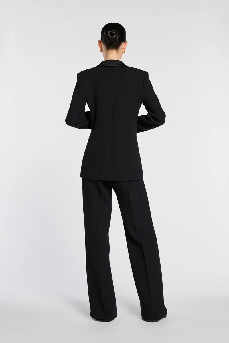 Veste smoking en crêpe de laine