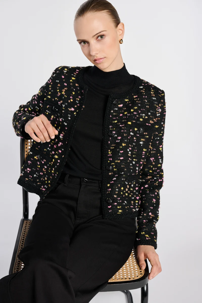 Veste en tweed fantaisie