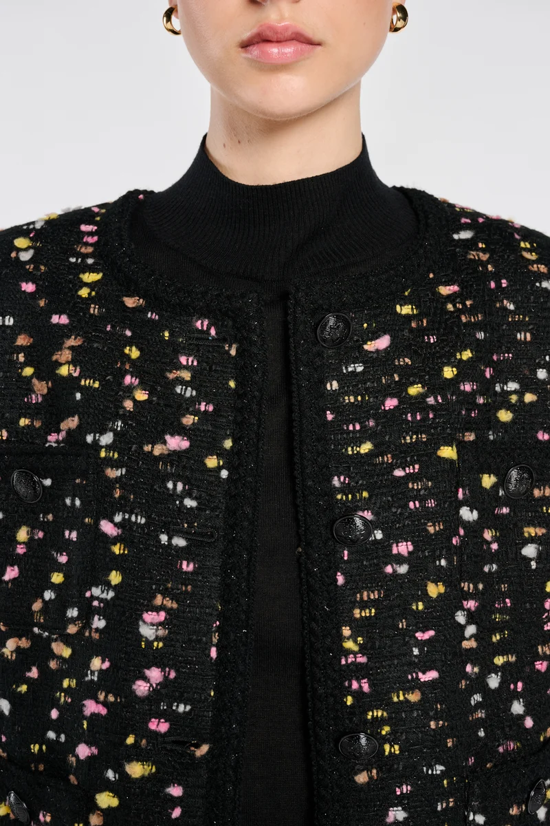 Veste en tweed fantaisie