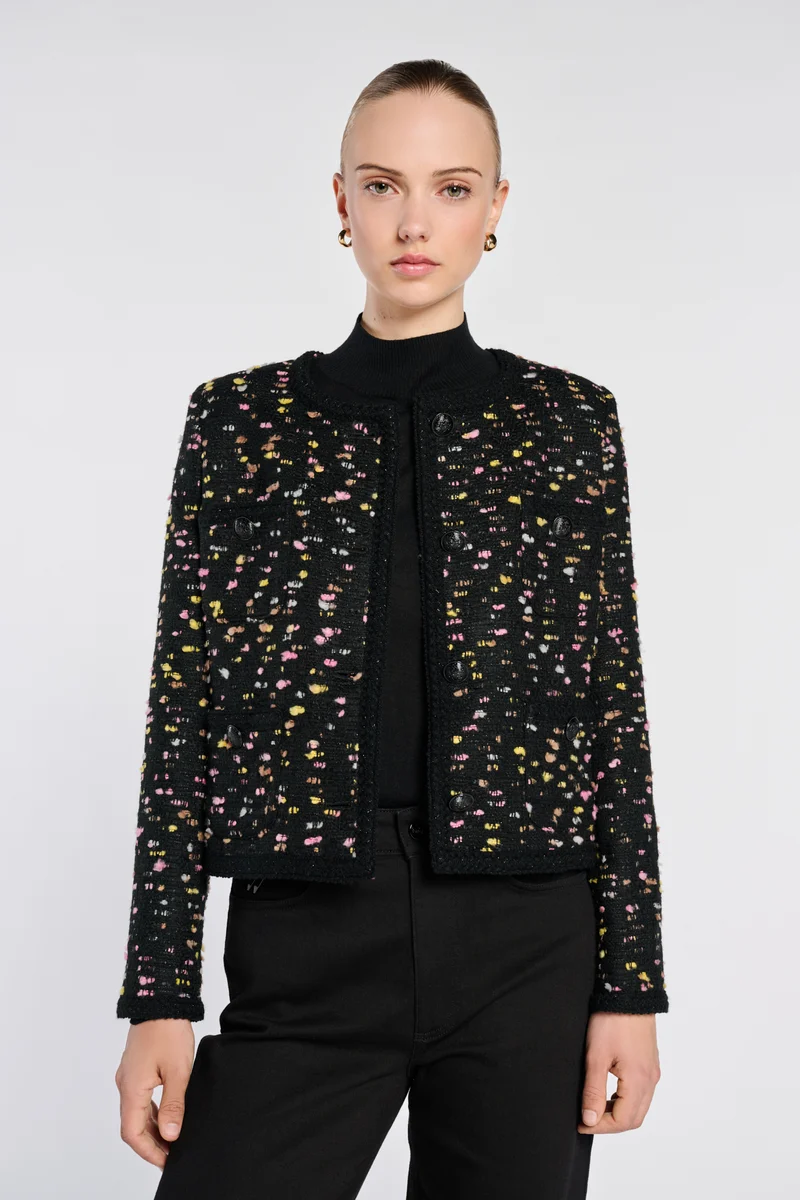 Veste en tweed fantaisie