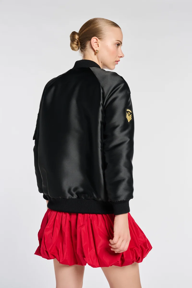 Bombers en taffetas à patchs