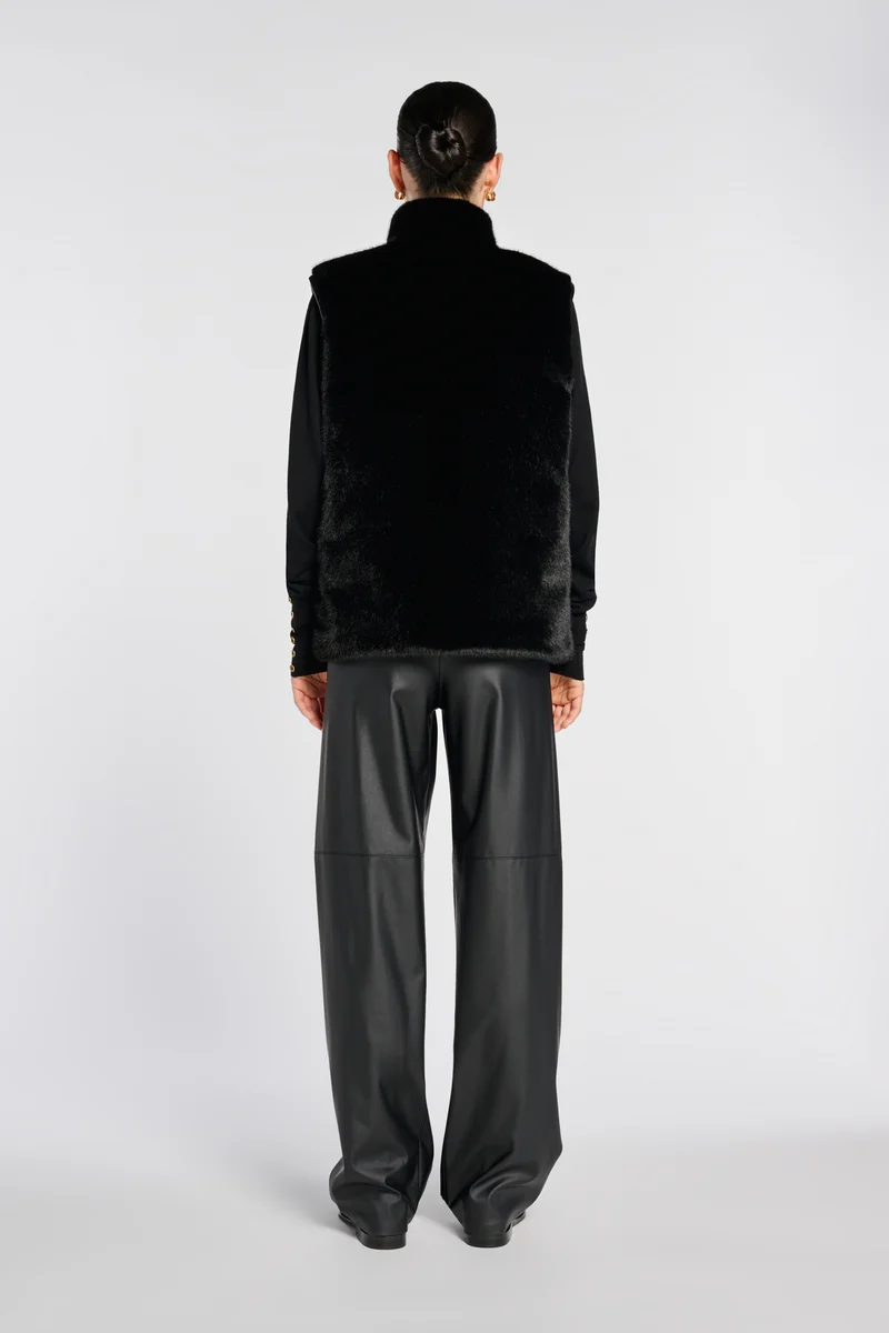 Blouson sans manches bi-matière