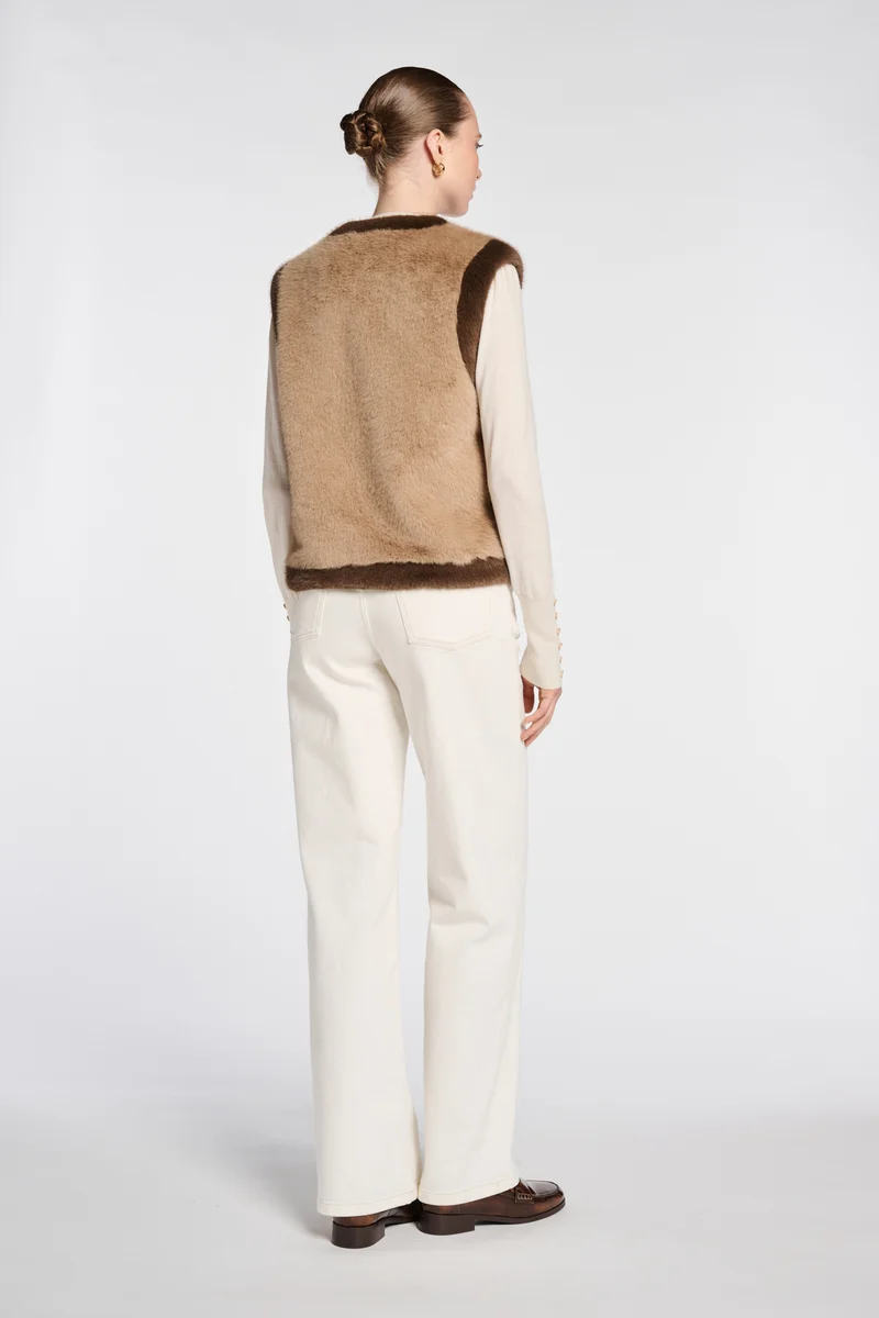 Blouson sans manches bicolore