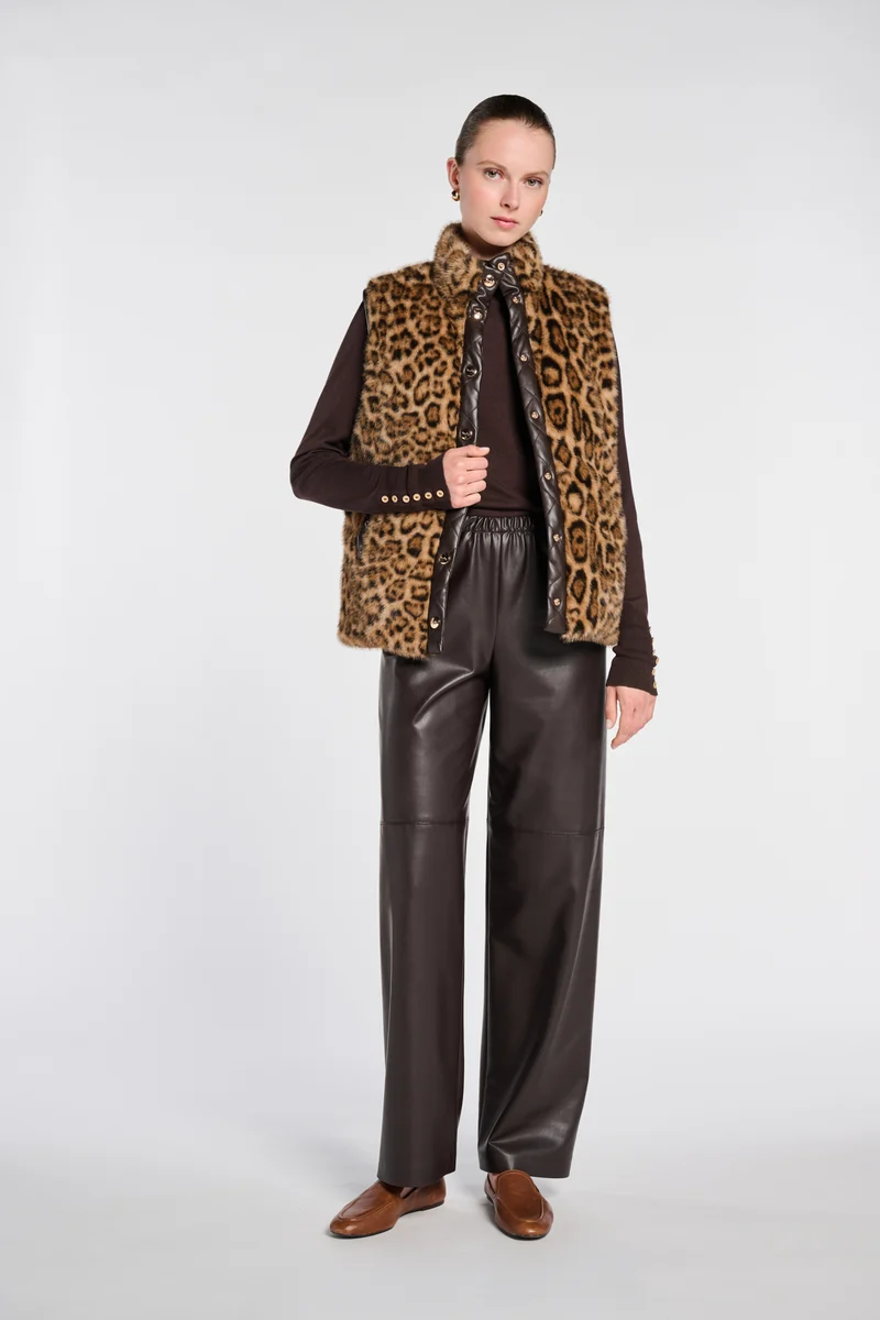 Blouson sans manches bi-matière