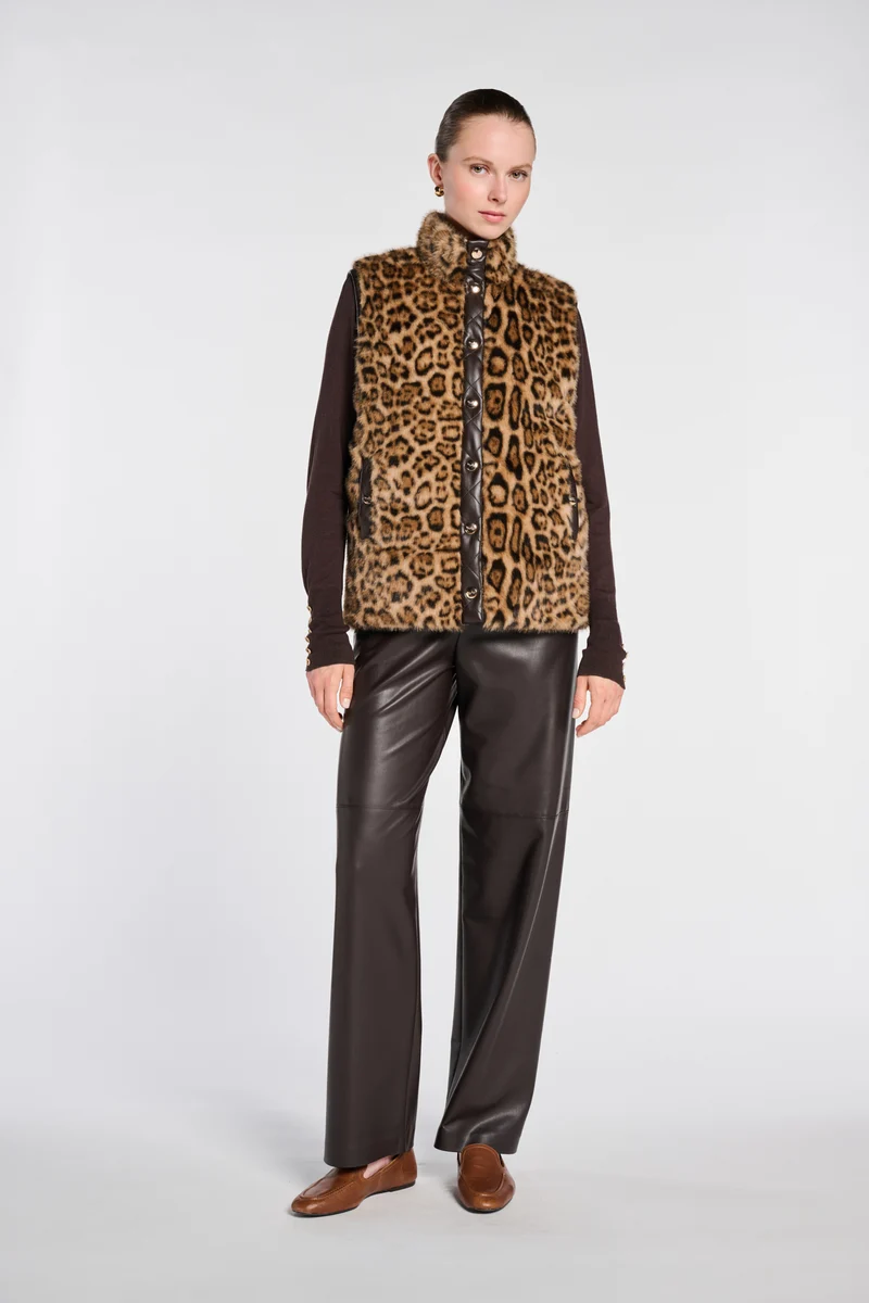 Blouson sans manches bi-matière