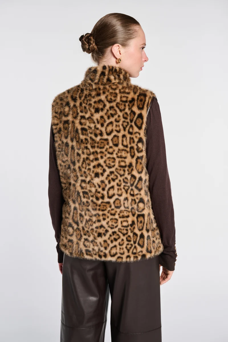 Blouson sans manches bi-matière