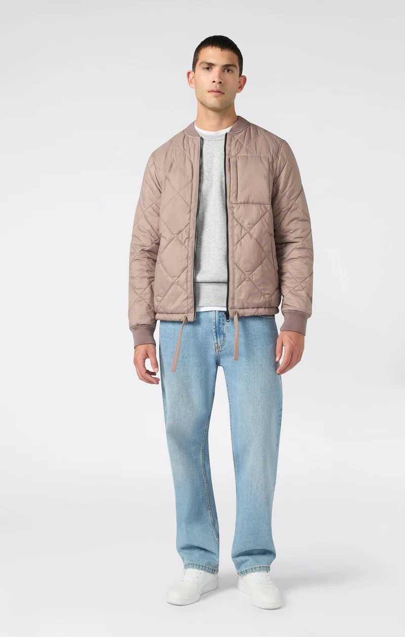 Men's Quilted Bomber Jacket