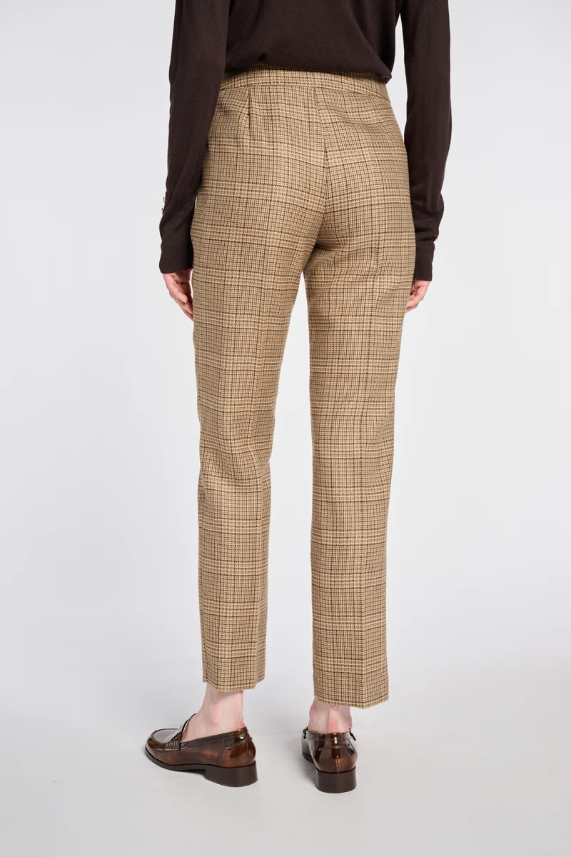 Pantalon cigarette Prince-de-Galles