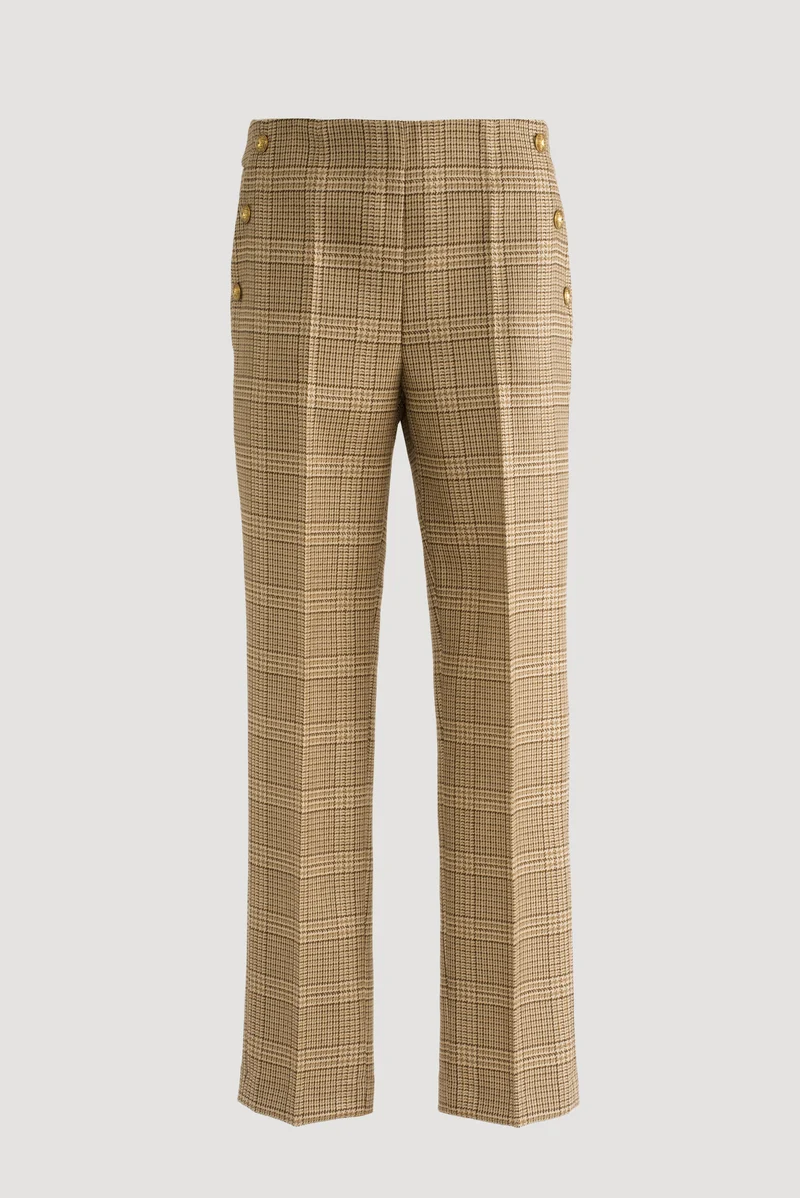 Pantalon cigarette Prince-de-Galles