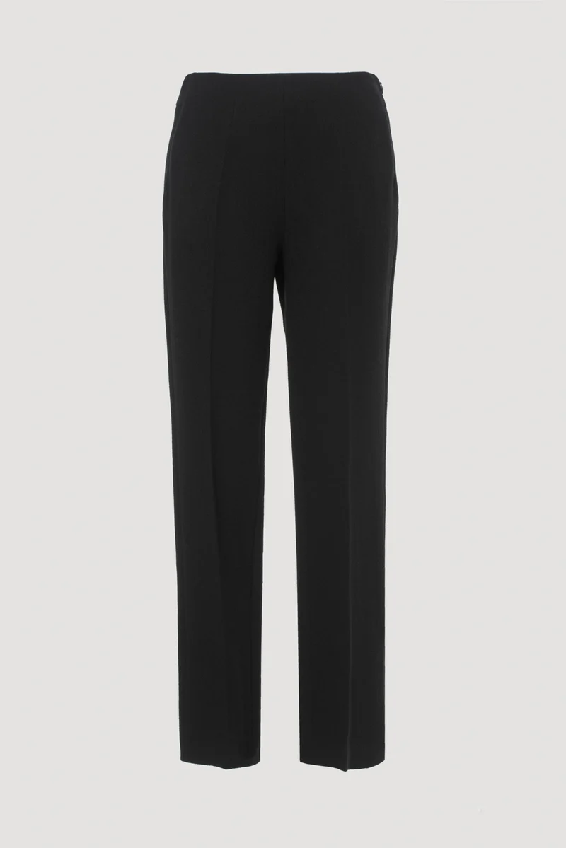 Pantalon cigarette en crêpe de laine
