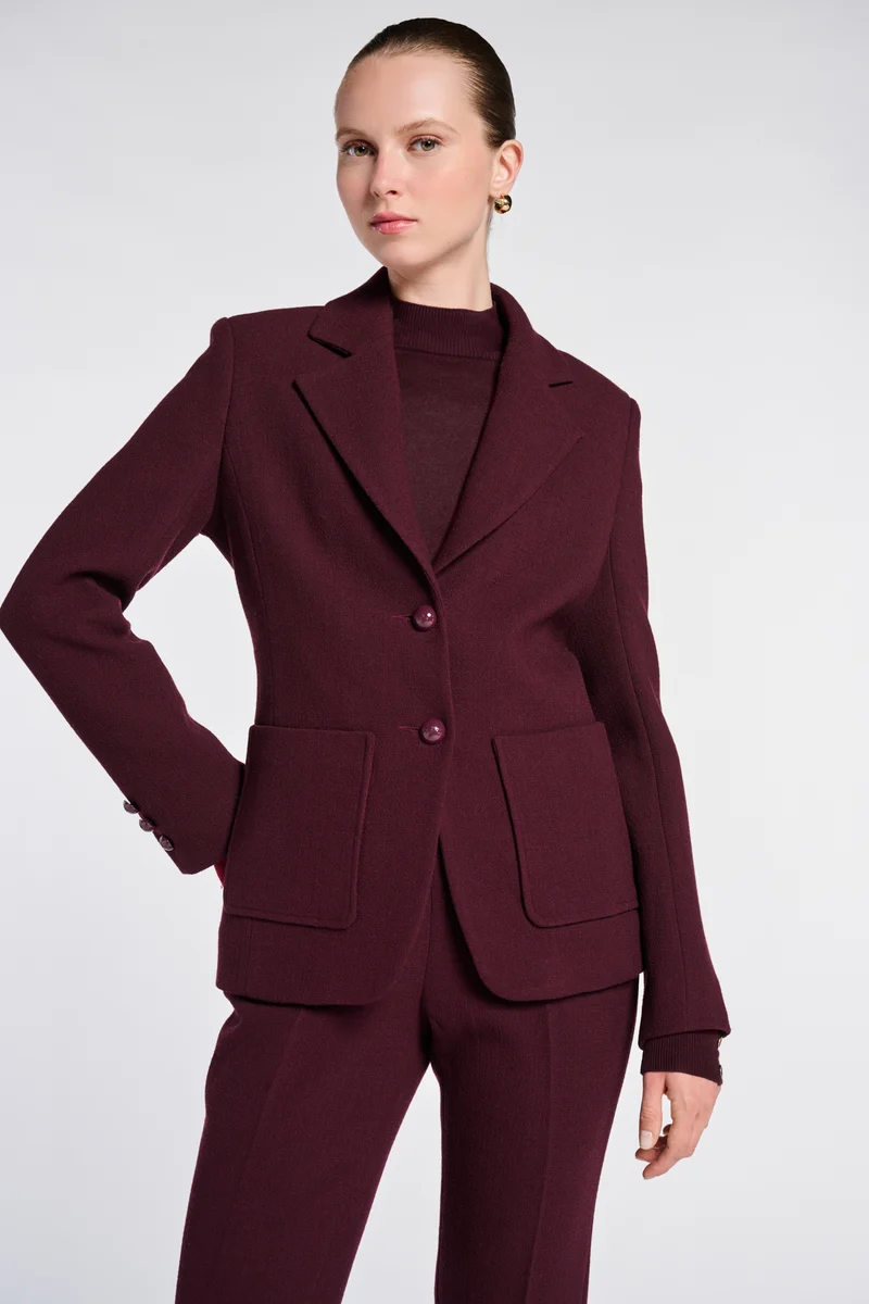 Blazer en crêpe de laine