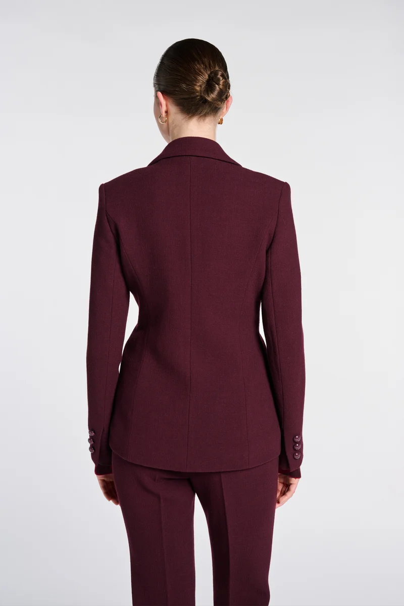 Blazer en crêpe de laine