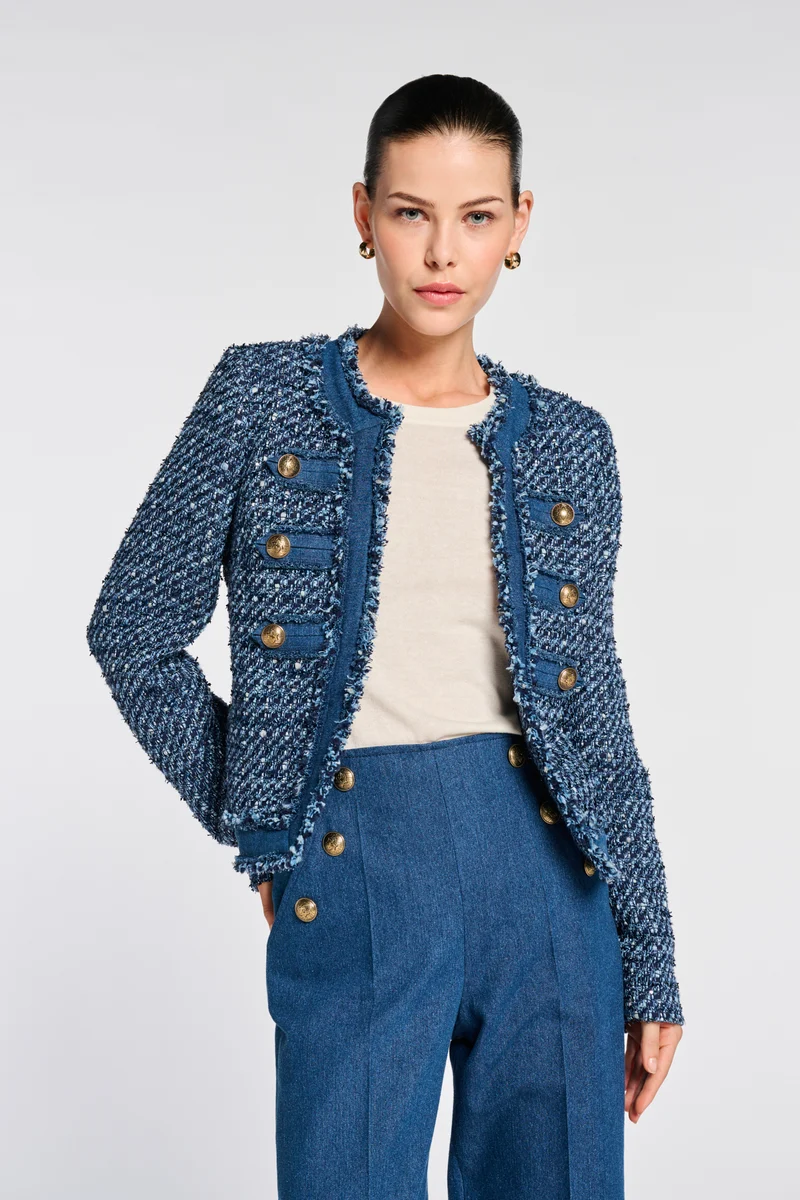 Veste en tweed et jean