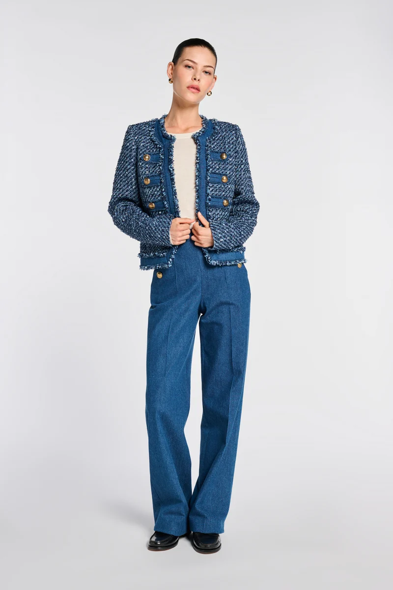 Veste en tweed et jean
