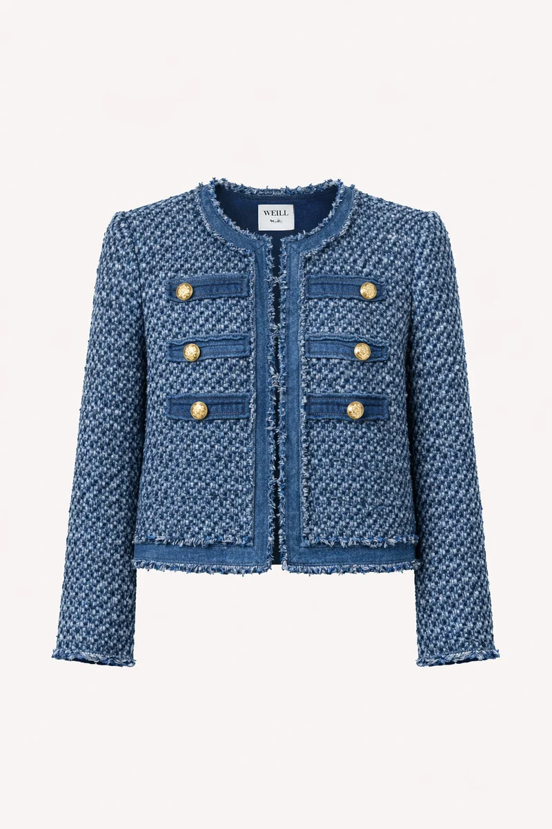 Veste en tweed et jean