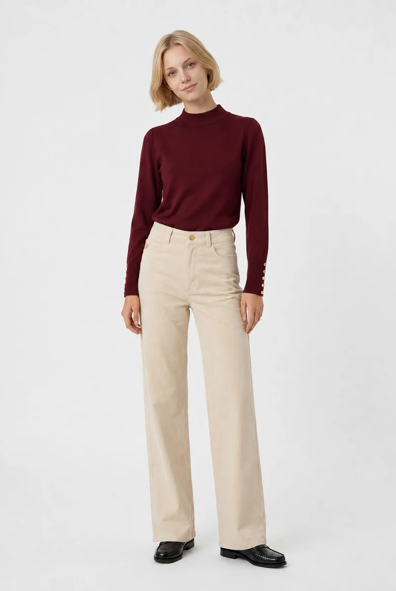 Jean large en velours