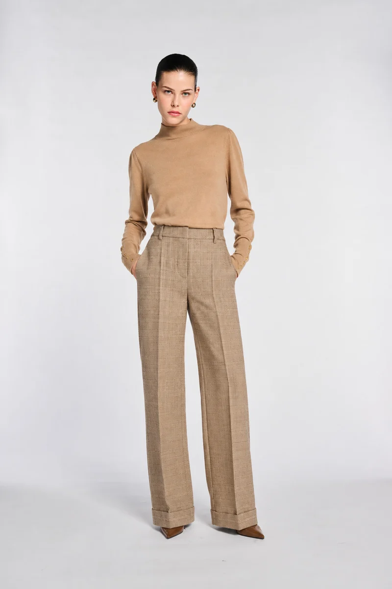 Pantalon large Prince-de-Galles