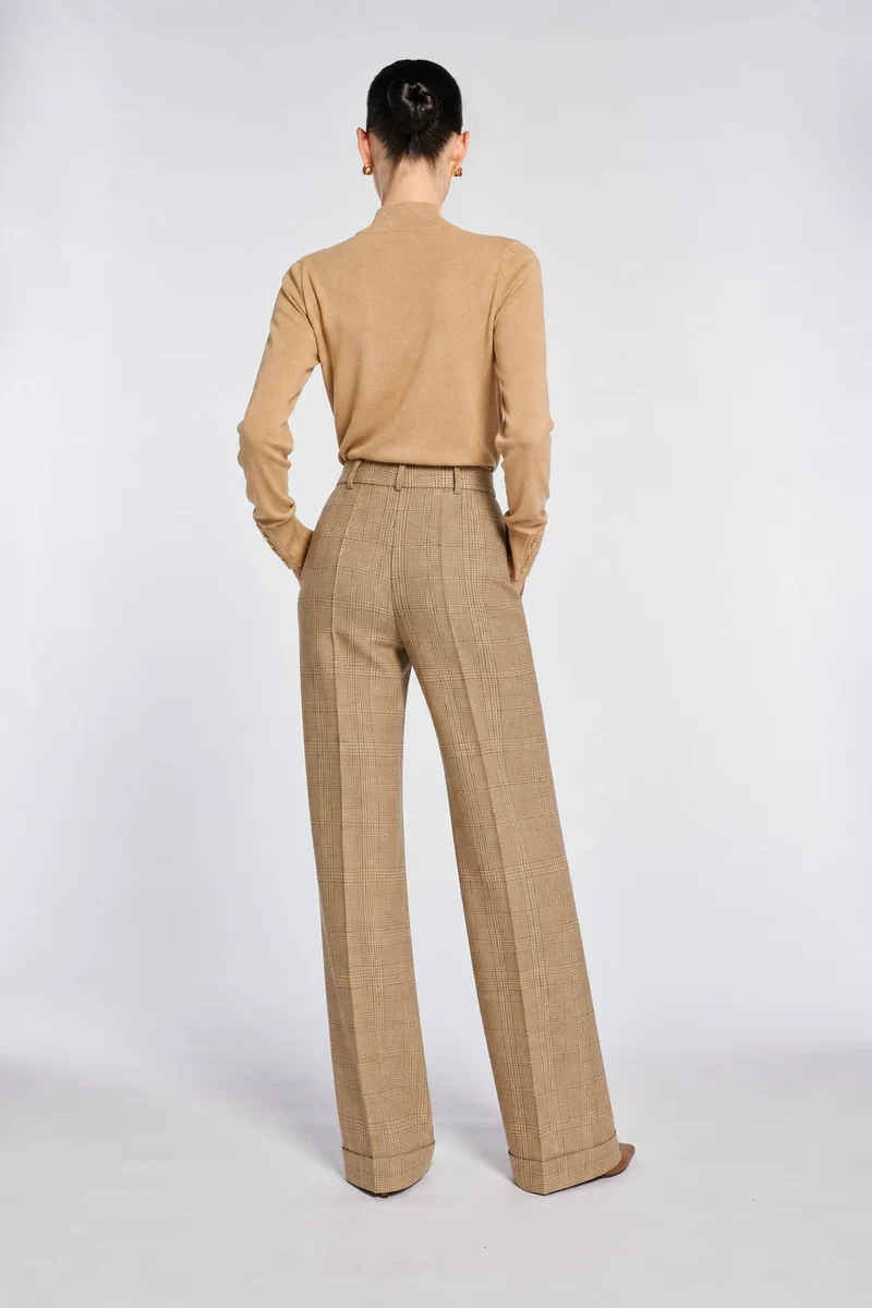 Pantalon large Prince-de-Galles