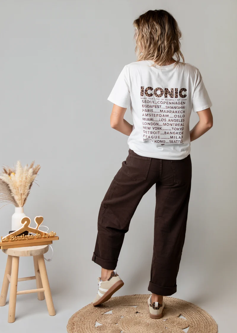Pantalon barrel chocolat Félix