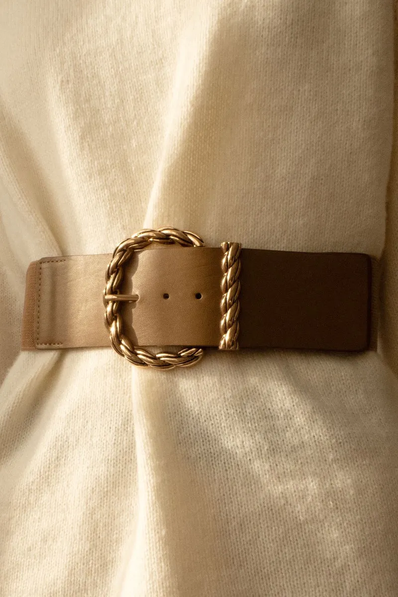 Ceinture élastique camel sophie