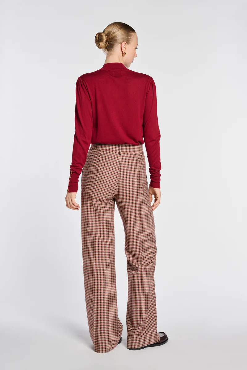 Pantalon large à carreaux