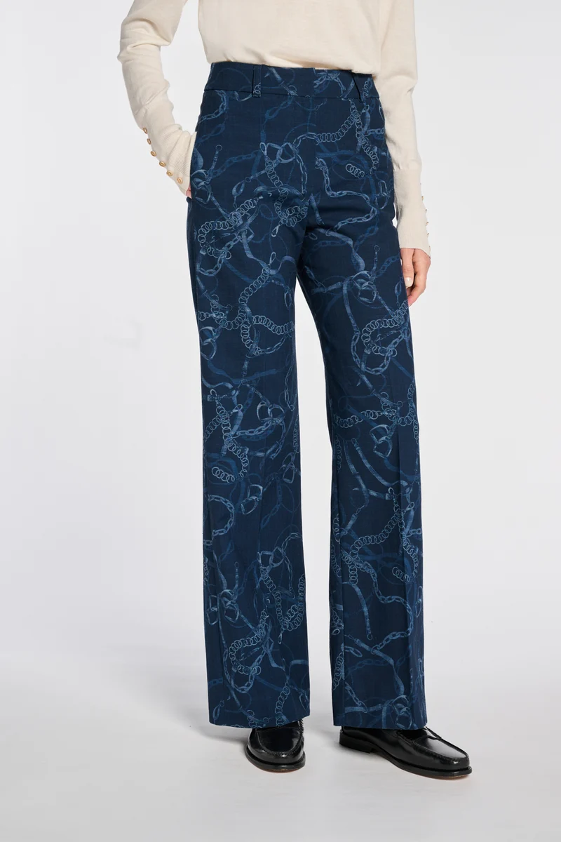 Pantalon denim imprimé
