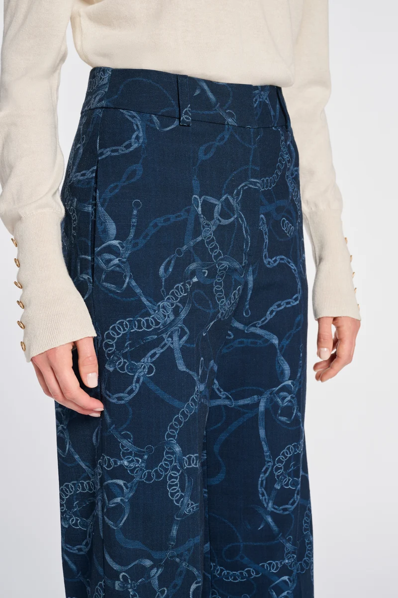 Pantalon denim imprimé