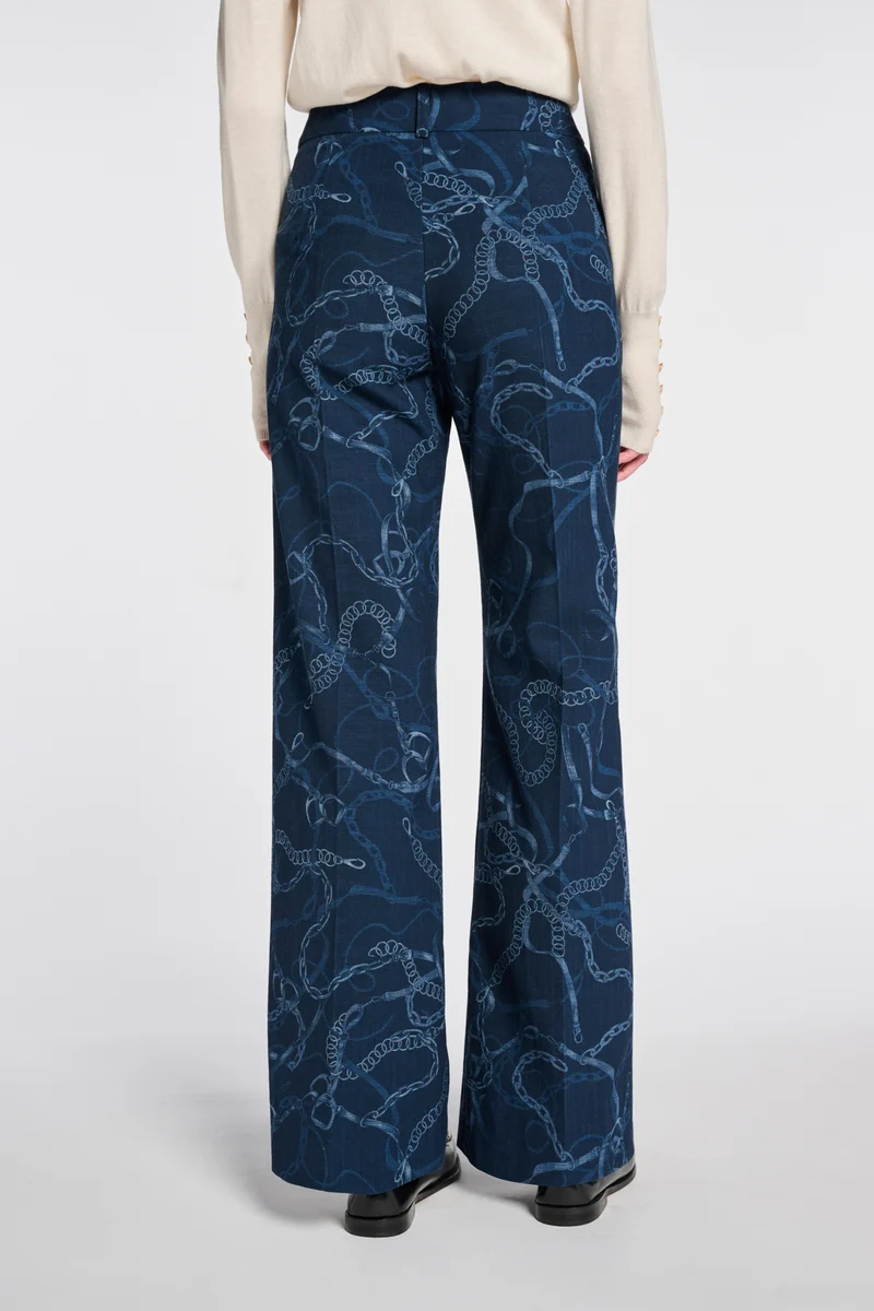 Pantalon denim imprimé