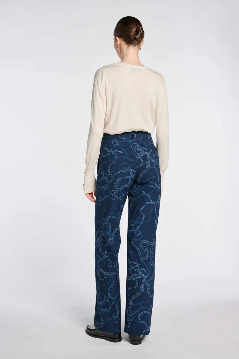 Pantalon denim imprimé