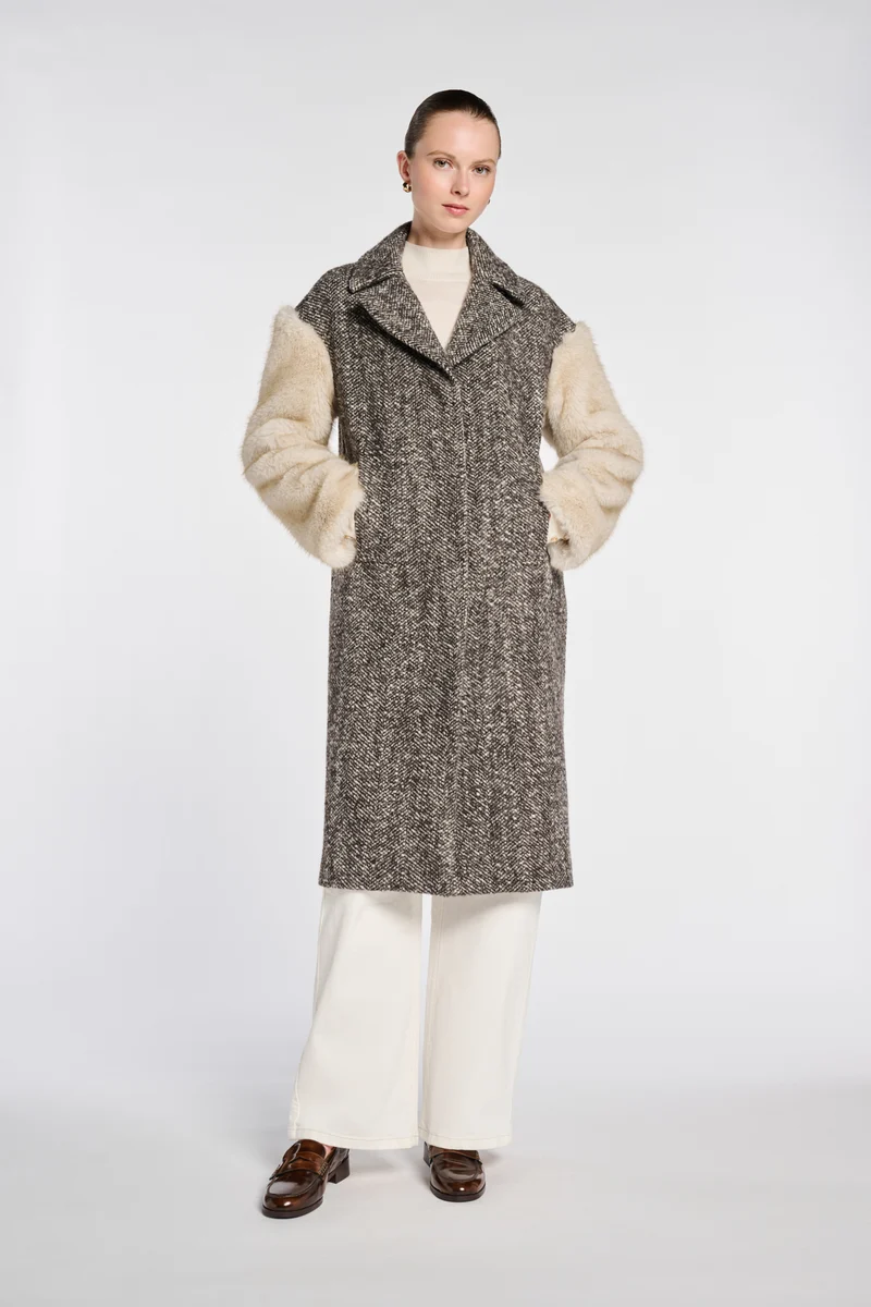 Manteau bimatière